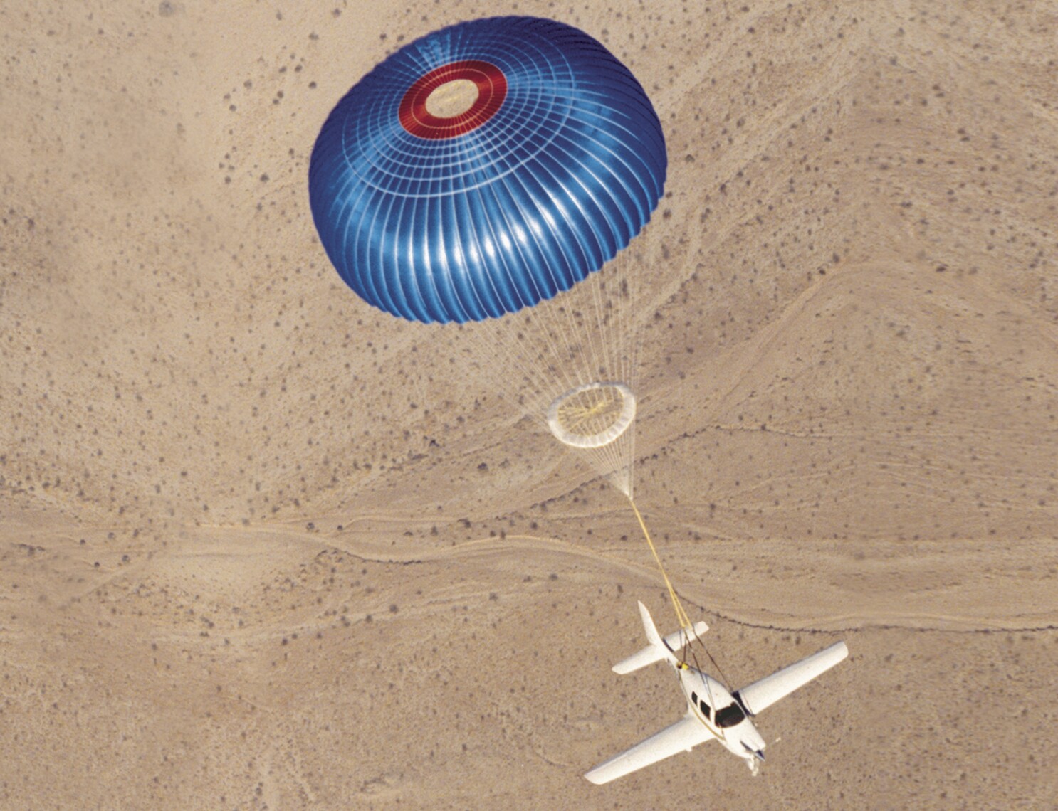 Caps deployment on an SR20 during flight testing