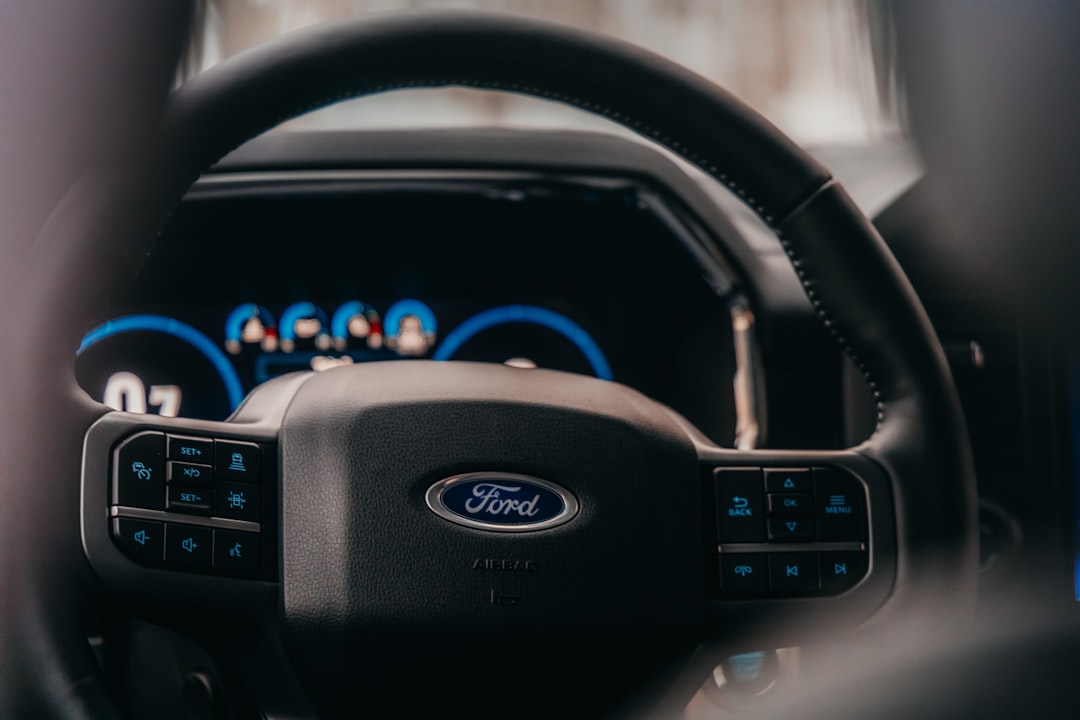 Steering wheel from a 2021 Ford truck